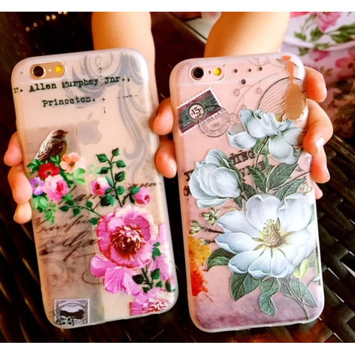 VipMarketim İphone X Xs 3d Gül Desenli Premium Silikon Kılıf-(5775)