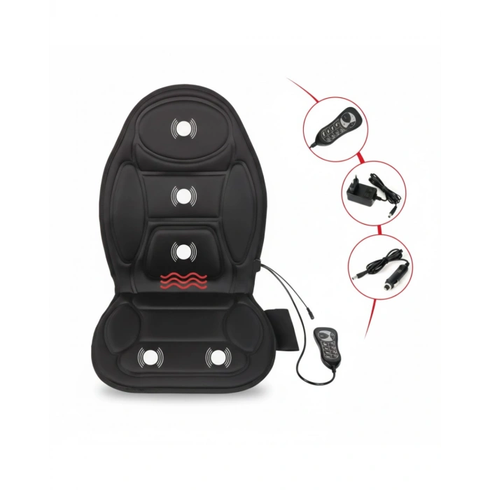 VipMarketim Isıtmalı Masaj Koltuk Minderi Sırt Bel Boyun ve Kalça Destekli