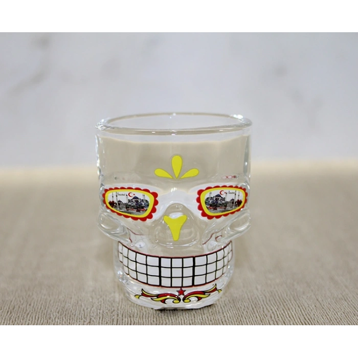 VipMarketim İstanbul Temalı Cam Kurukafa Shot Bardak