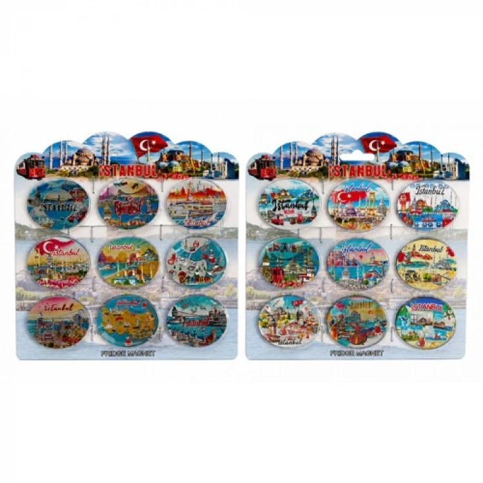 VipMarketim İstanbul Temalı Silikon Buzdolapı Süsü Magnet 9Lu Set