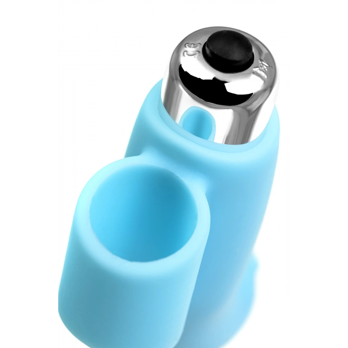 VipMarketim Jos Dankonun G Nokta Parmak Vibratörü, Silikon, Mavi, 9,5 Cm