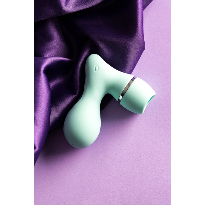 VipMarketim Jos Di̇ngo Dilli Klitoral Vakum Vibratörü, Silikon, Cam Göbeği, 9,5 Cm