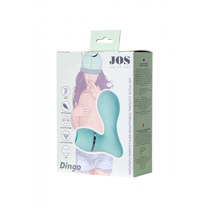 VipMarketim Jos Di̇ngo Dilli Klitoral Vakum Vibratörü, Silikon, Cam Göbeği, 9,5 Cm