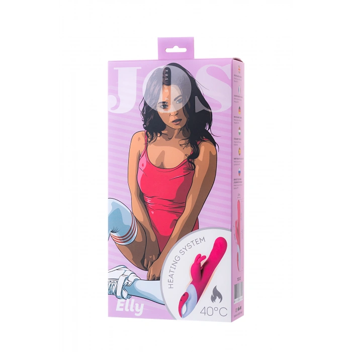 VipMarketim JOS ELLY Isıtmalı Vibratör,  silikon, pembe, 21,5 cm