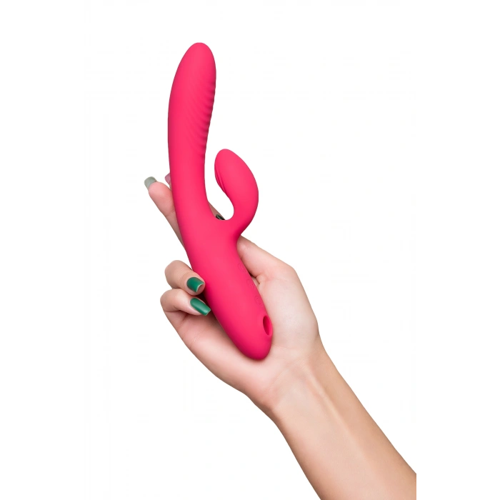 VipMarketim Jos Enila Vakum Dalgalı Vibratör, Silikon, Pembe, 23 Cm