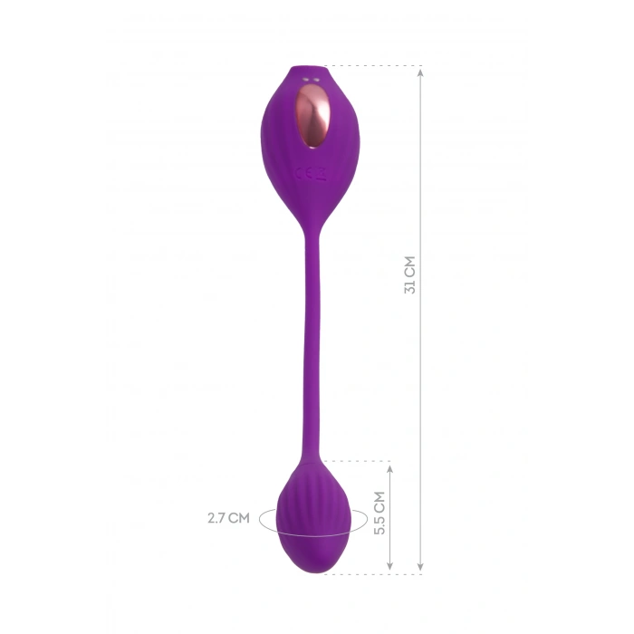 VipMarketim JOS Ginny Vakum Klitoral Vibrator, Silikon, Mor, 31 cm