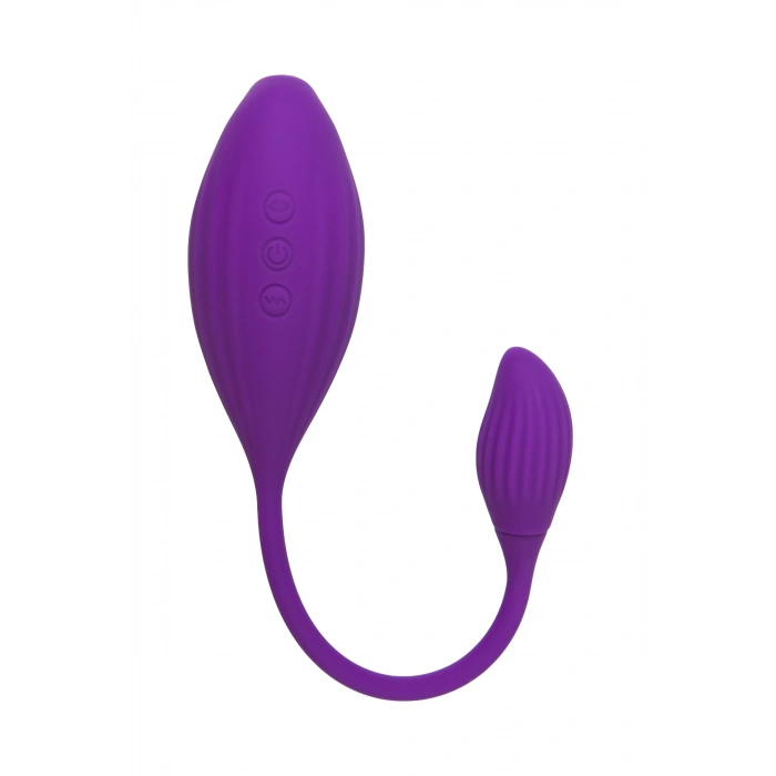 VipMarketim Jos Ginny Vakum Klitoral Vibrator, Silikon, Mor, 31 Cm