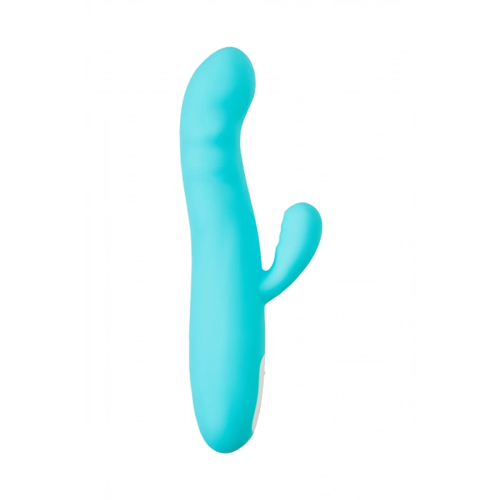 VipMarketim JOS Klitoral uyarımlı vibratör-döndürücü MERRY-SWI, silikon, mavi, 20,7 cm