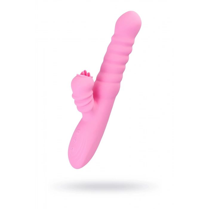 VipMarketim JOS Lixy Vibratör, Yukarı ve Aşağı Fonksiyonlu, Silikon, Pembe, 23 cm