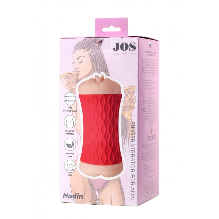 VipMarketim JOS  NADİN Çift Taraflı Masturbator , TPR, Ten, 14,5 cm