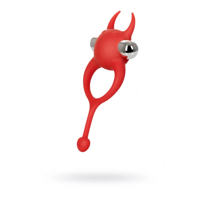 VipMarketim JOS NİCK Kuyruklu Penis Halkası, silikon, kırmızı, 13,5 cm