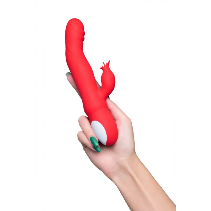 VipMarketim Jos Redli Vibratör, Silikon, Kırmızı, 21 Cm