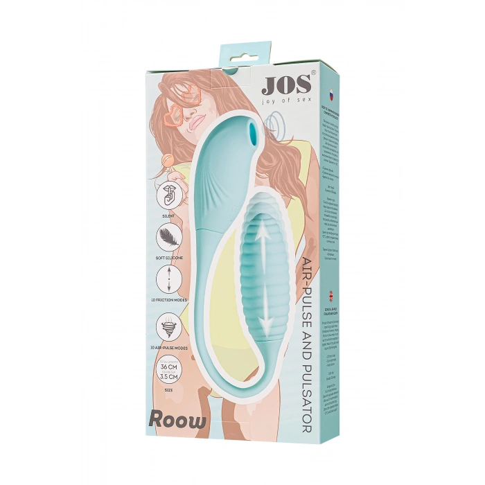 VipMarketim JOS Roow vakum dalgası stimülatörü, silikon, mavi, 36 cm