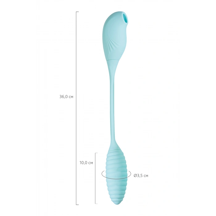 VipMarketim Jos Roow Vakum Dalgası Stimülatörü, Silikon, Mavi, 36 Cm