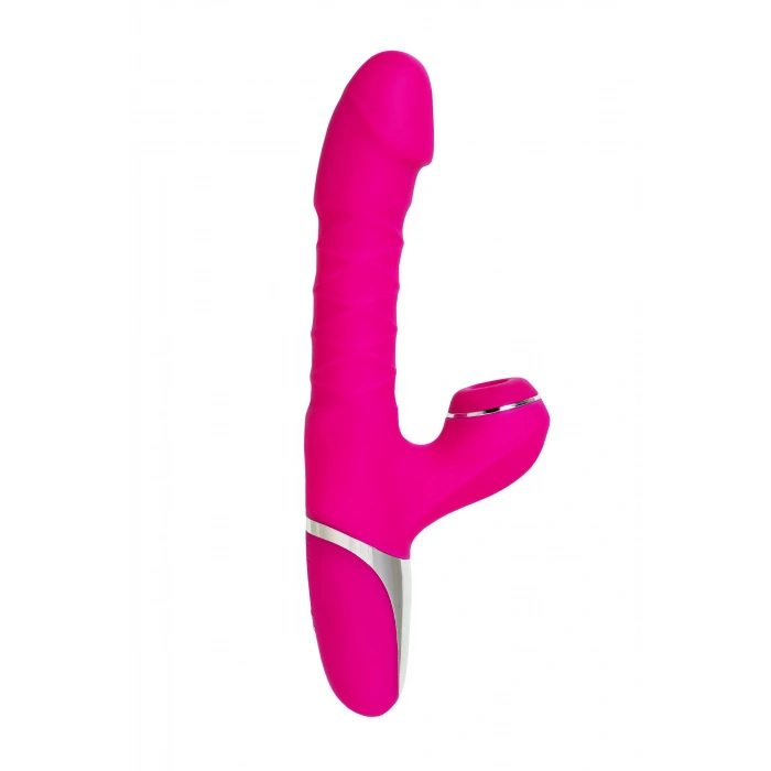 VipMarketim JOS TO-FROLLY Vakum Dalgası Vibratörü, Silikon, Pembe, 21,5 cm