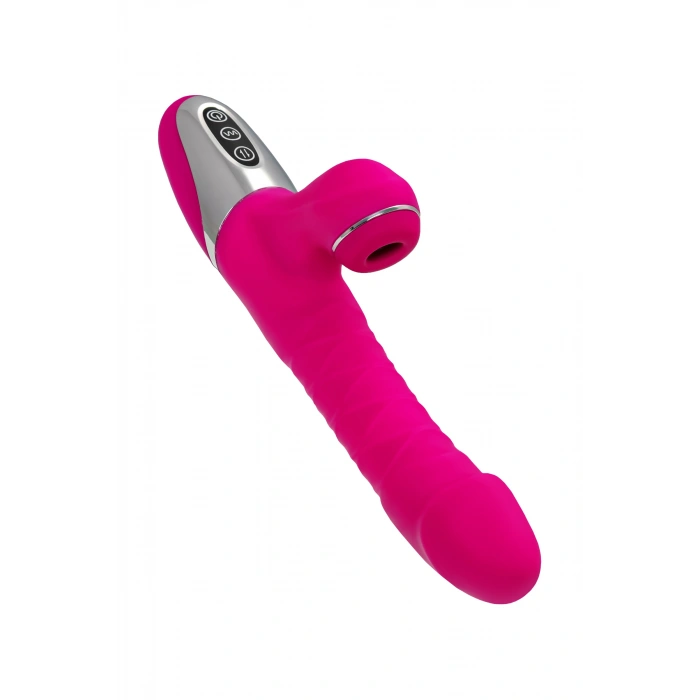 VipMarketim JOS TO-FROLLY Vakum Dalgası Vibratörü, Silikon, Pembe, 21,5 cm