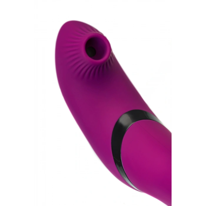 VipMarketim Jos Vakum Uyarımlı Döner Vibratör Spinser, Silikon, Mor, 23 Cm