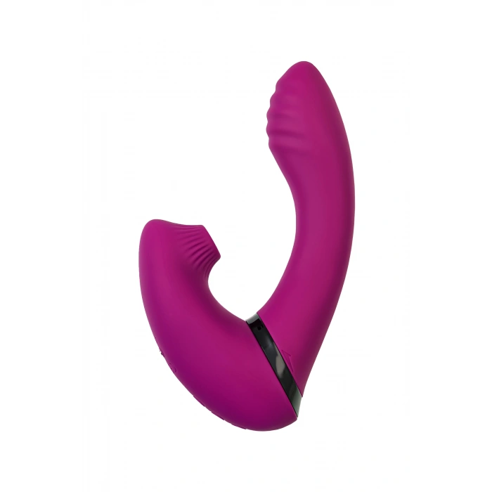 VipMarketim Jos Vakum Uyarımlı Döner Vibratör Spinser, Silikon, Mor, 23 Cm