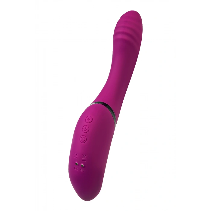 VipMarketim JOS Vakum uyarımlı döner vibratör Spinser, silikon, mor, 23 cm