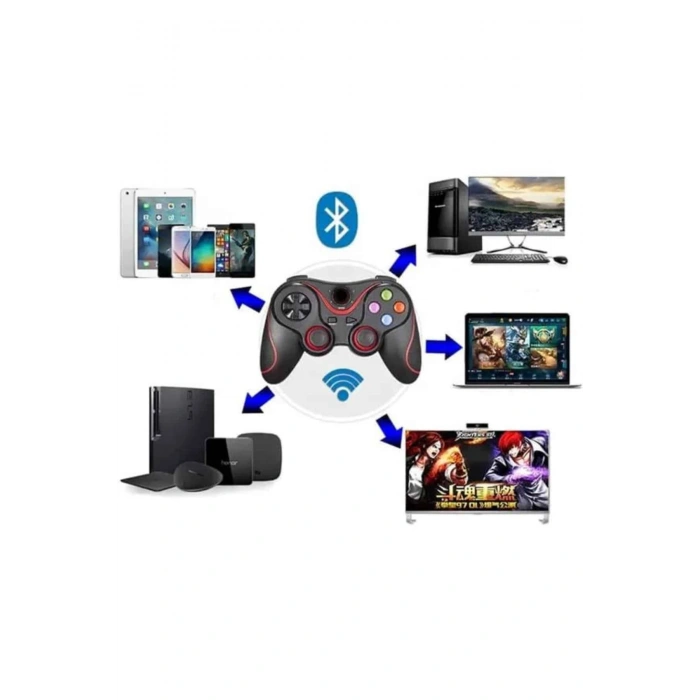 VipMarketim Joystik Gamepad Bluetooth Telefon Tutucu Oyun Kolu Telefon Android Uyumlu