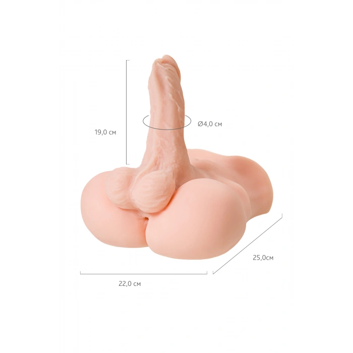 VipMarketim Juicy Pussy Erkeklik Organı Ile Masturbator Manuel, Tpe, Ten, 25 Cm