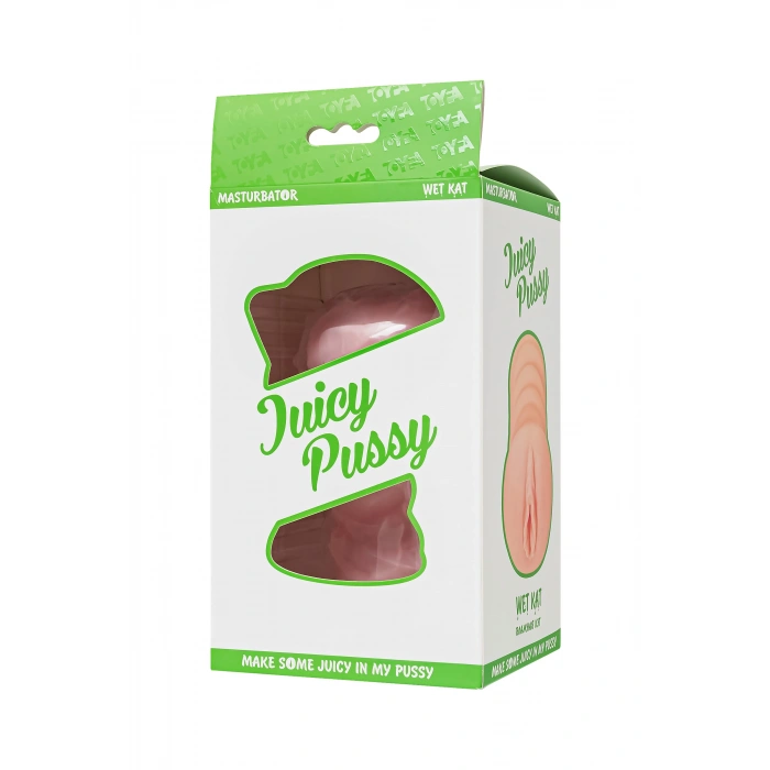 VipMarketim Juicy Pussy Kendinden Yağlamalı Masturbatör Wet Kat, Tpe, Çıplak, 15 Cm