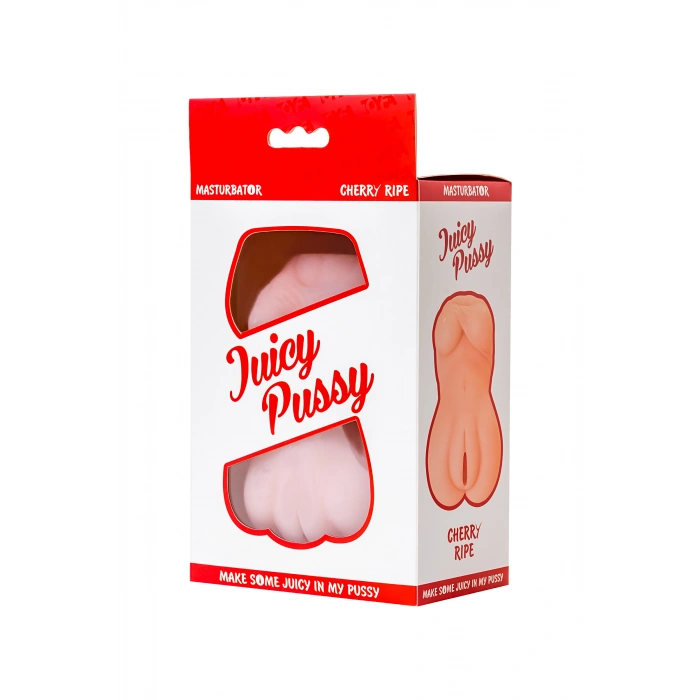VipMarketim Juicy Pussy Masturbator Realistik, Cherry Ripe, Softskin, Ten, 15cm