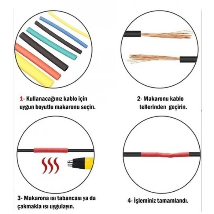 VipMarketim Kablo Koruyucu Makaron Seti 560 Parça