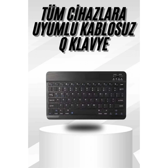 VipMarketim Kablosuz Bluetooth Bağlantılı Taşınabilir Q Klavye Tüm Cihazlara Uyumlu