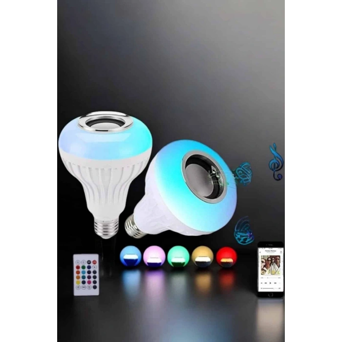 VipMarketim Kablosuz Bluetooth Hoparlör Led Lamba