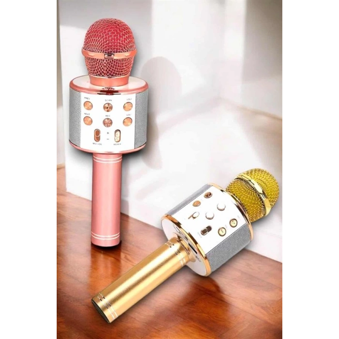 VipMarketim Kablosuz Bluetooth Karaoke Mikrofon USB ve AUX Girişli Yüksek Ses Kalitesi