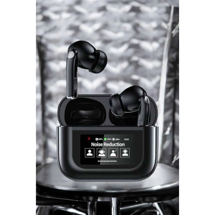 VipMarketim Kablosuz Bluetooth Kulaklık Ekranlı Uzun Şarj Süreli ANC Destekli