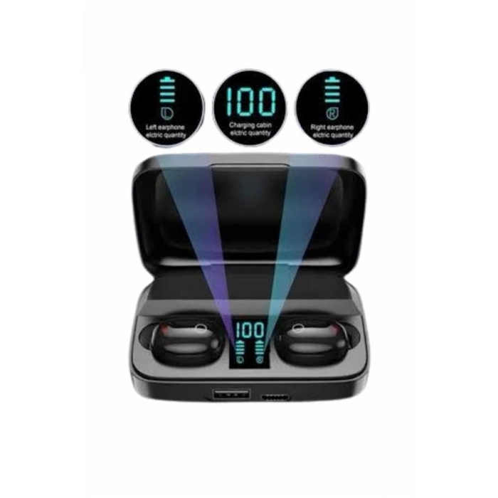 VipMarketim Kablosuz Dijital Göstergeli Çağrı Cevaplayabilen TWS 5.0 Bluetooth Kulaklık