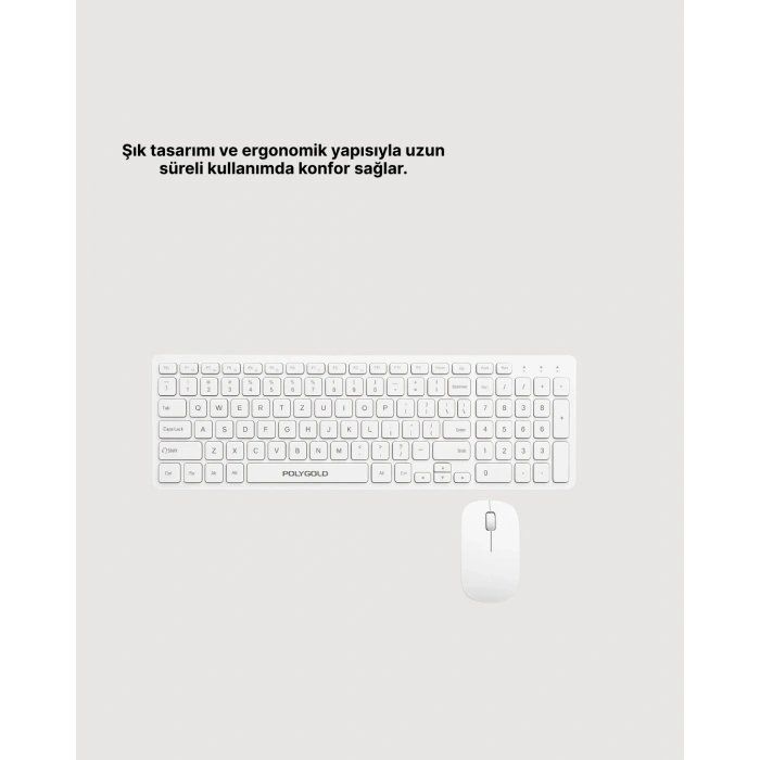 VipMarketim Kablosuz Klavye ve Mouse Seti - Ergonomik Tasarım Sessiz Kullanım Geniş Uyumluluk