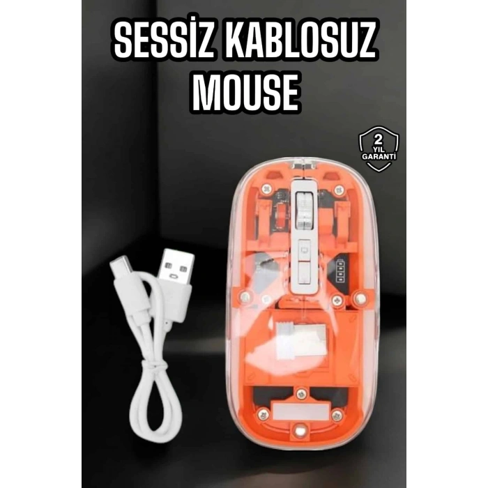 VipMarketim Kablosuz Mouse Fare 5.0 Bluetooth Bağlantılı USB Girişli