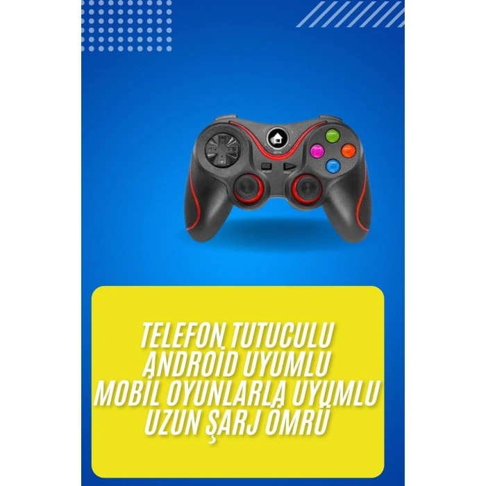 VipMarketim Kablosuz Oyun Kolu Bluetooth Joystick Gamepad Android Uyumlu