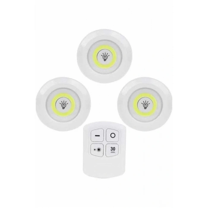 VipMarketim Kablosuz Pilli Işıldak Masa Lambası Mutfak Tezgah Altı Banyo Dolabı Dolap İçi