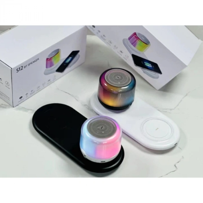 VipMarketim Kablosuz Şarj Standlı Bluetooth Hoparlör