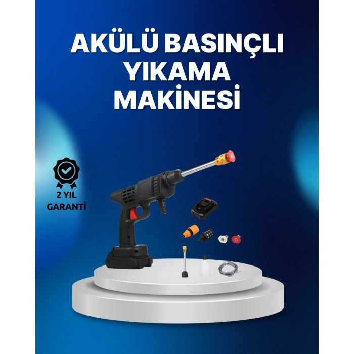 VipMarketim Kablosuz Taşınabilir Basınçlı Yıkama Tabancası Köpük Şişeli