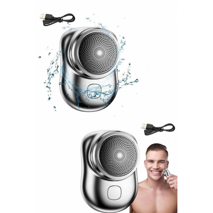 VipMarketim Kablosuz Tıraş Makinesi Günlük Hızlı Taşınabilir Şarjlı Yuvarlak Paslanmaz Çelik