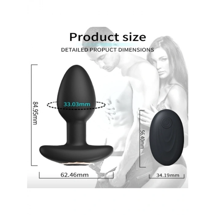 VipMarketim Kablosuz Uzaktan Kumandalı Titreşimli Anal Plug