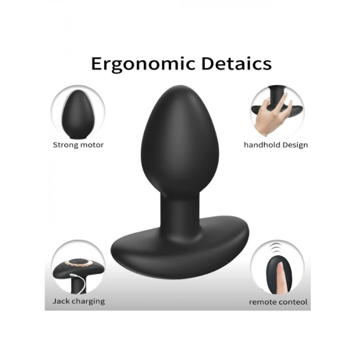 VipMarketim Kablosuz Uzaktan Kumandalı Titreşimli Anal Plug
