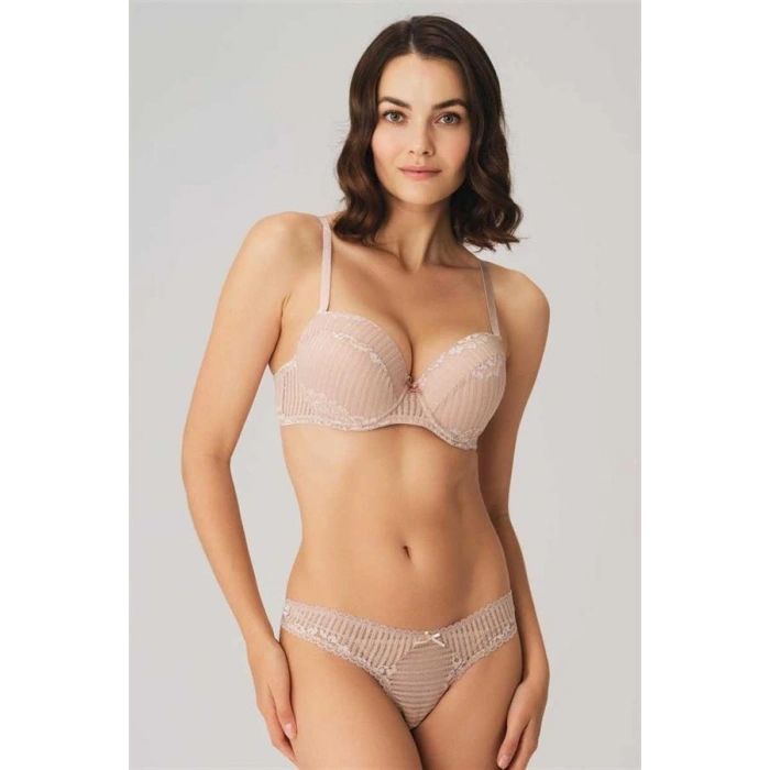 Vipmarketim Kadın Balenli Destekli Dolgulu Dantelli Sütyen Ve String Takım ( ) (kod:4211)