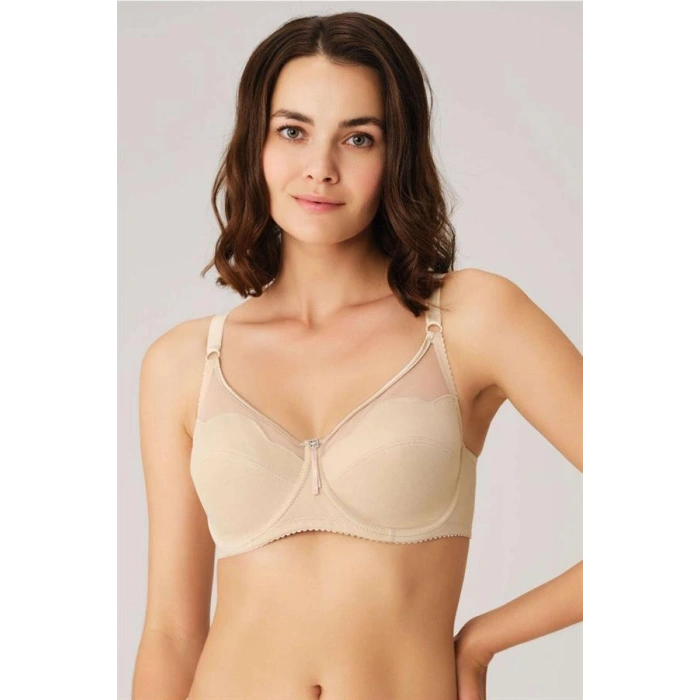 VipMarketim Kadın Balenli Desteksiz Dolgusuz Toparlayıcı Günlük Klasik Küçültücü Sütyen (3525)