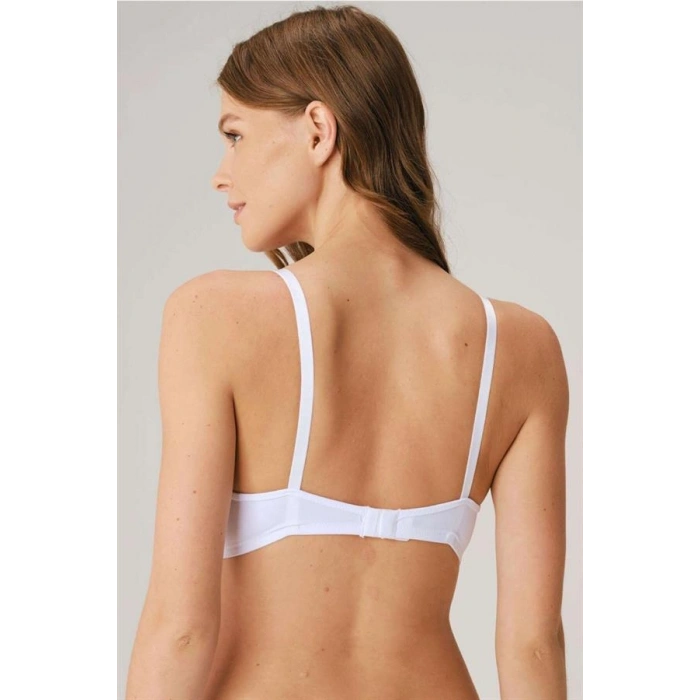 VipMarketim Kadın Balensiz Desteksiz Dolgusuz Toparlayıcı Yumuşak Süngerli Günlük Klasik Küçültücü Sütyen (3419)