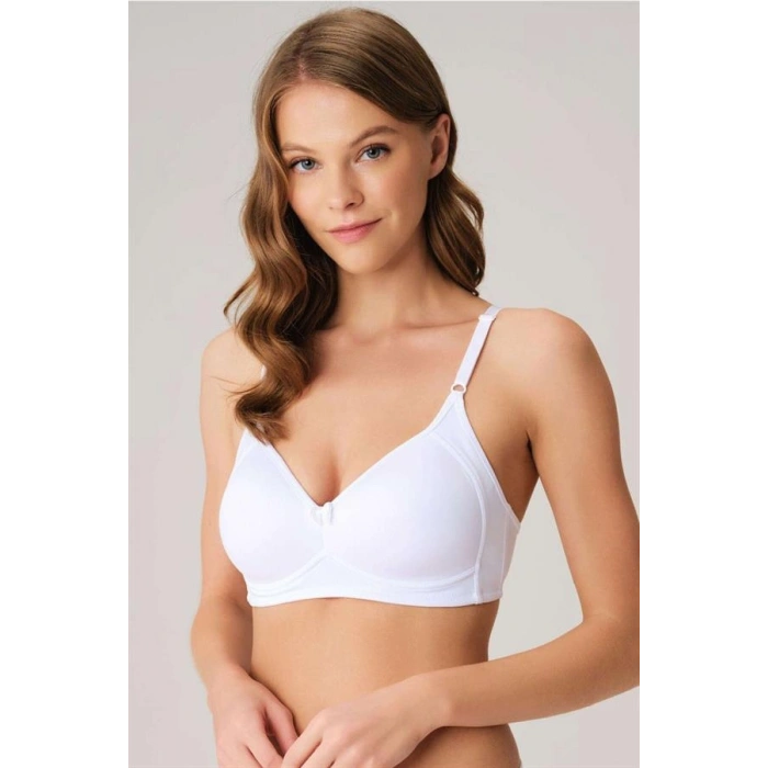 VipMarketim Kadın Balensiz Desteksiz Dolgusuz Toparlayıcı Yumuşak Süngerli Günlük Klasik Küçültücü Sütyen (3419)