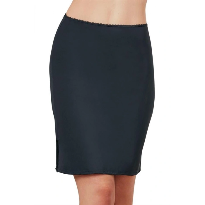 VipMarketim Kadın Mikropolyamid Esnek Kumaşlı Diz Üstü Kısa Etek Altı Jüpon (0623)