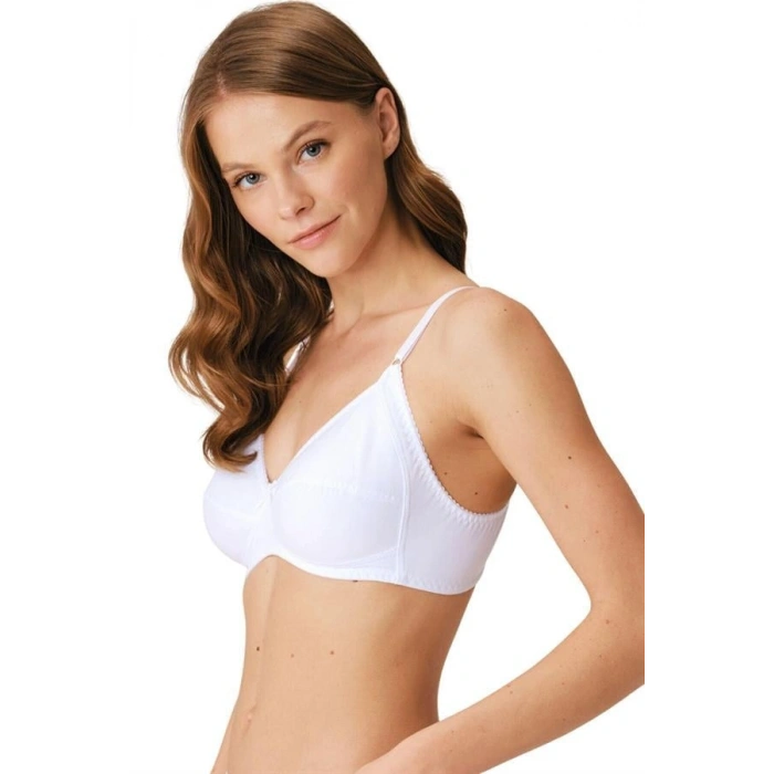 VipMarketim Kadın Pamuklu Balensiz Desteksiz Toparlayıcı Klasik Sütyen (0512)