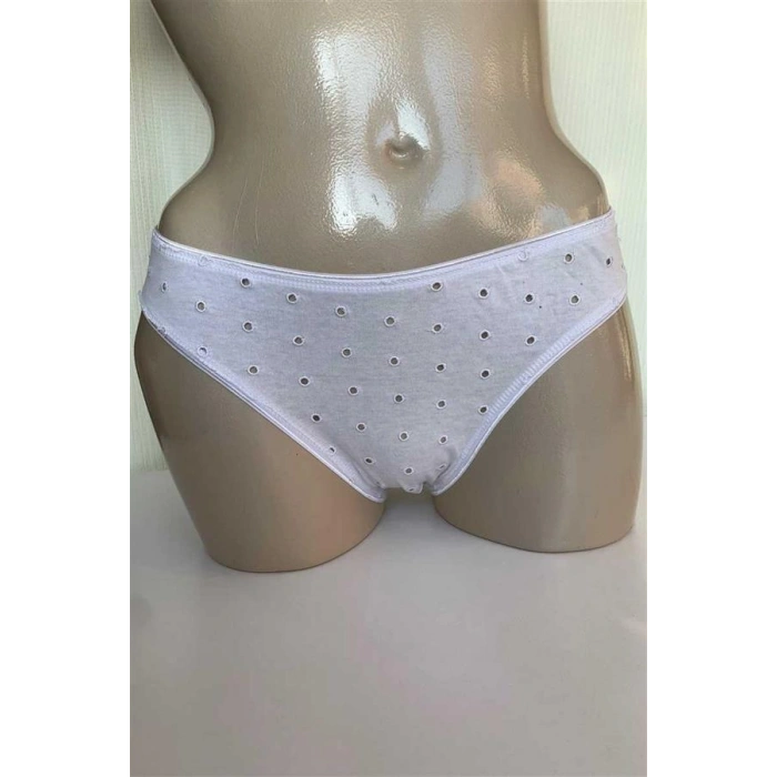 VipMarketim Kadın Pamuklu Puantiye İşlemeli Slip ( ) (Kod:2824)