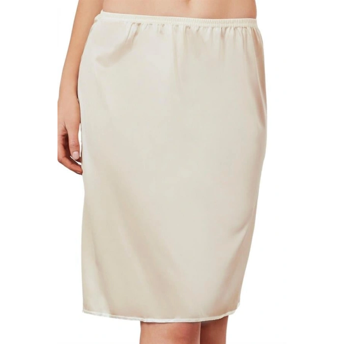 VipMarketim Kadın Polyamid Kumaşlı Diz Altı Uzun Etek Altı Jüpon (0616)